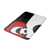 An Herrn Redd: Abstrakt Schwarz, Weiß und Rot Badematte (Schrägansicht)