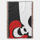 An Herrn Redd: Abstrakt Schwarz, Weiß und Rot Decke (Vorderseite Vertikal)