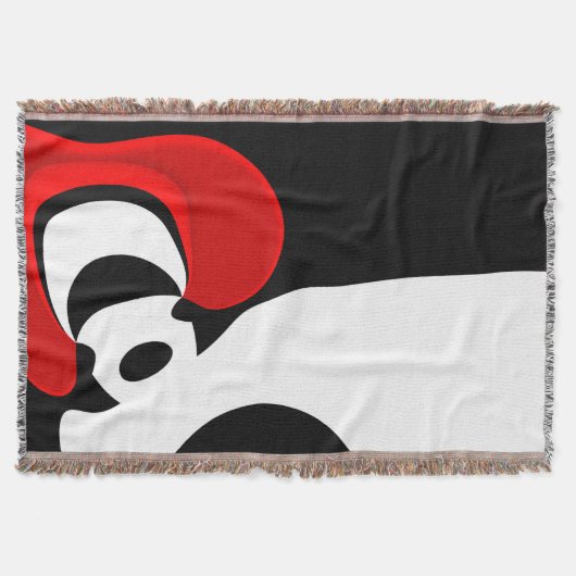 An Herrn Redd: Abstrakt Schwarz, Weiß und Rot Decke (Vorderseite)