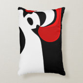 An Herrn Redd: Abstrakt Schwarz, Weiß und Rot Dekokissen (Vorderseite(Vertikal))