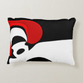 An Herrn Redd: Abstrakt Schwarz, Weiß und Rot Dekokissen (Rückseite)