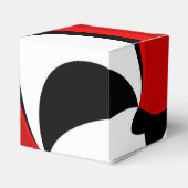 An Herrn Redd: Abstrakt Schwarz, Weiß und Rot Geschenkschachtel (Rückseite)