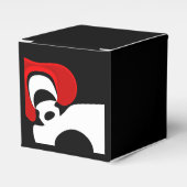 An Herrn Redd: Abstrakt Schwarz, Weiß und Rot Geschenkschachtel (Vorderseite)