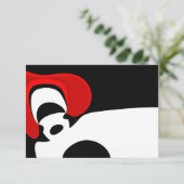 An Herrn Redd: Abstrakt Schwarz, Weiß und Rot Karte (Stehend Vorderseite)