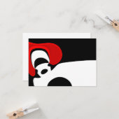 An Herrn Redd: Abstrakt Schwarz, Weiß und Rot Karte (Vorderseite/Rückseite Beispiel)