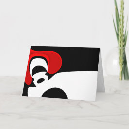 An Herrn Redd: Abstrakt Schwarz, Weiß und Rot Karte