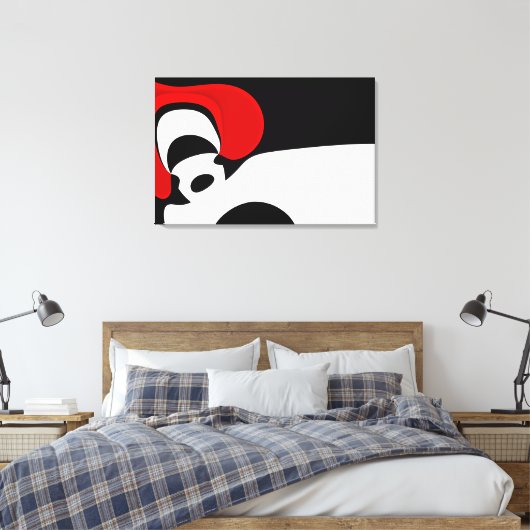 An Herrn Redd: Abstrakt Schwarz, Weiß und Rot Leinwanddruck (Insitu (Schlafzimmer))