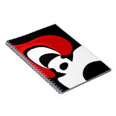 An Herrn Redd: Abstrakt Schwarz, Weiß und Rot Notizblock (Rechte Seite)