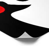 An Herrn Redd: Abstrakt Schwarz, Weiß und Rot Poster (Ecke)