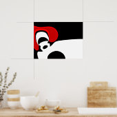 An Herrn Redd: Abstrakt Schwarz, Weiß und Rot Poster (Küche)