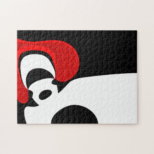 An Herrn Redd: Abstrakt Schwarz, Weiß und Rot Puzzle (Horizontal)