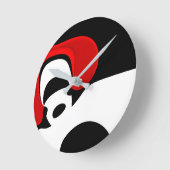 An Herrn Redd: Abstrakt Schwarz, Weiß und Rot Runde Wanduhr (Winkel)