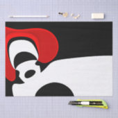 An Herrn Redd: Abstrakt Schwarz, Weiß und Rot Seidenpapier (Handwerk)