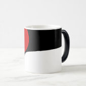 An Herrn Redd: Abstrakt Schwarz, Weiß und Rot Verwandlungstasse (VorderseiteRechts)