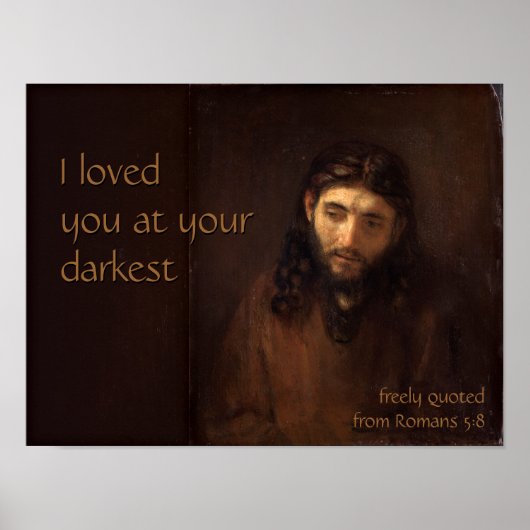An Ihrem dunkelsten CC0520 Rembrandt Jesus Cardsto Poster (Vorne)
