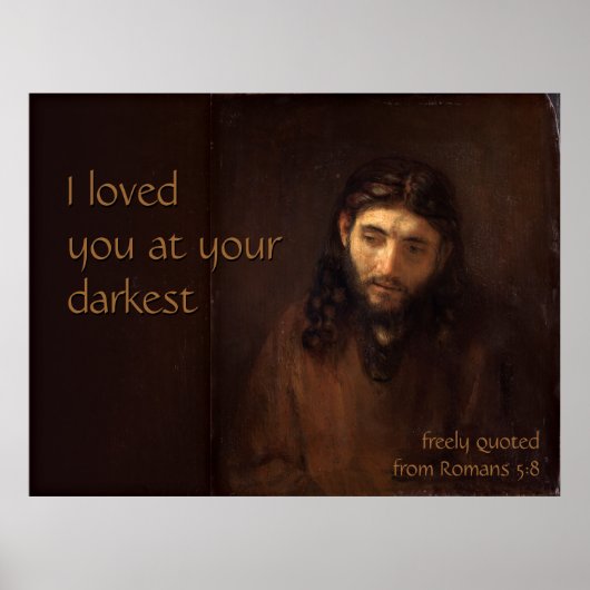 An Ihrem dunkelsten CC0521 Rembrandt Jesus XL Post Poster (Vorne)