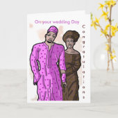 An Ihrem Hochzeitstag Glückwünsche Karte (Gelbe Blume)