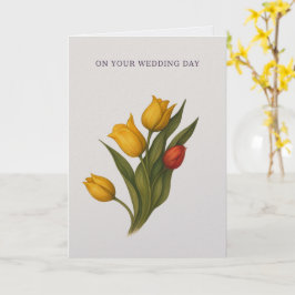 An Ihrem Hochzeitstag – Luxus-Tulpen-Botanikkarte Karte