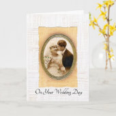 An Ihrem Hochzeitstag Vintagen Paar Karte (Gelbe Blume)