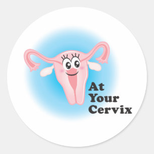 An Ihren Cervix-Aufklebern Runder Aufkleber