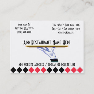 An Ihren Service-Restaurantgewerbe-Karten Visitenkarte
