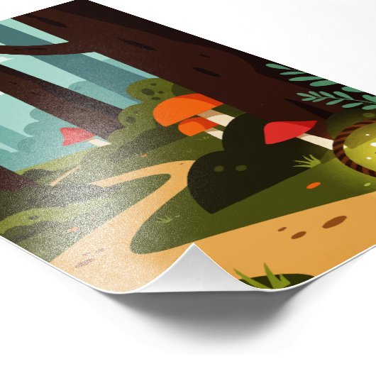 An imaginary forest scene fotodruck (Ecke)