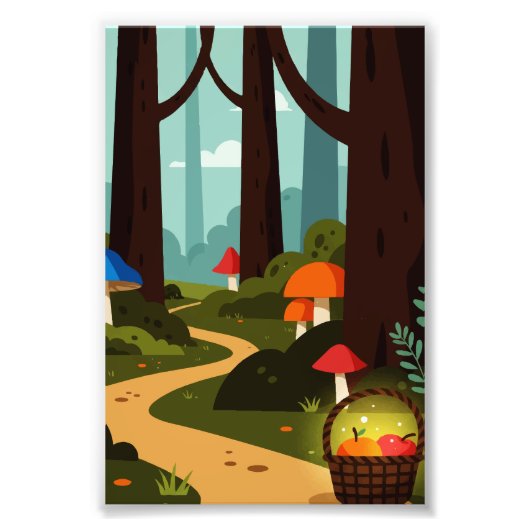 An imaginary forest scene fotodruck (Vorne)