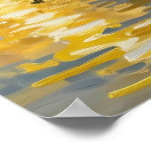 An Impasto Illustration of a Sailboat at Sunset Poster (Ecke)