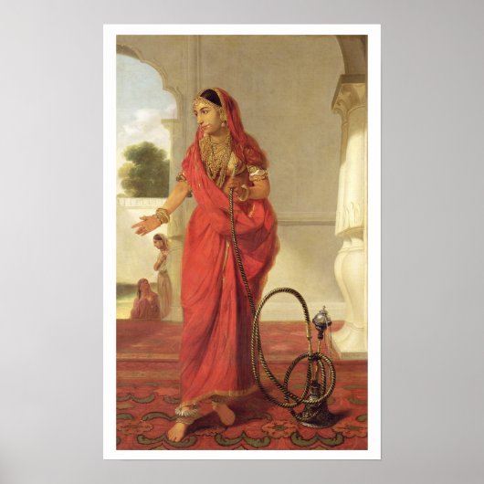 An Indian Dancing Girl with a Hookah, 1772 (oil on Poster (Vorne)