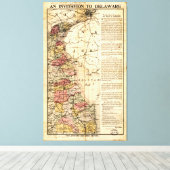 "An Invitation to Delaware" Karte (1903) Leinwanddruck (Insitu (Holzboden))