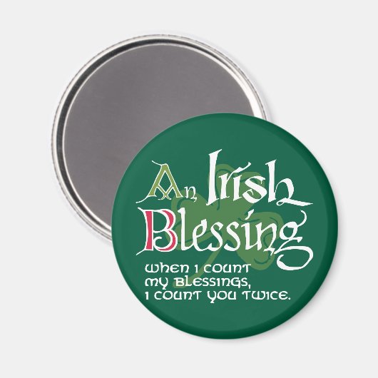 An Irish Blessing Magnet (Vorderseite/Rückseite)