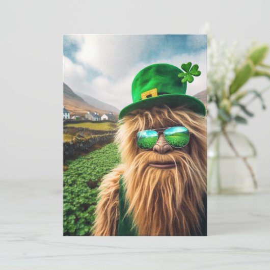 An Irish Sasquatch Feiertagskarte (Stehend Vorderseite)