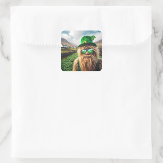 An Irish Sasquatch Quadratischer Aufkleber (Tasche)