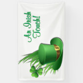 An Irish Touch Leprechaun Clove Hat in Grass Banner (Vertikal)
