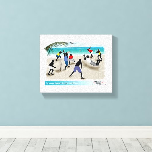 an jedem Strand in der Karibik Leinwanddruck (Insitu (Holzboden))