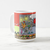 An jedem Wort hängen | Absurder Situationsklassike Kaffeetasse (Vorderseite Links)