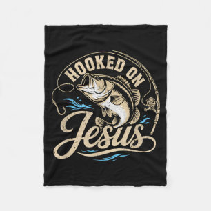 An Jesus Christlich Angeln Bass Glaube Fleecedecke