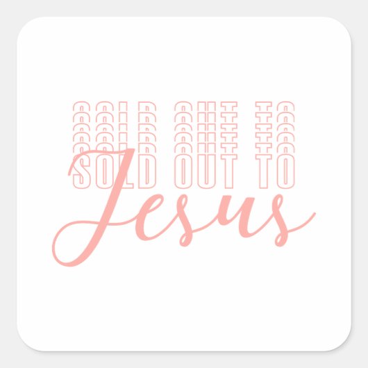 An Jesus-tibetischen Square-Aufkleber verkauft Quadratischer Aufkleber (Vorderseite)