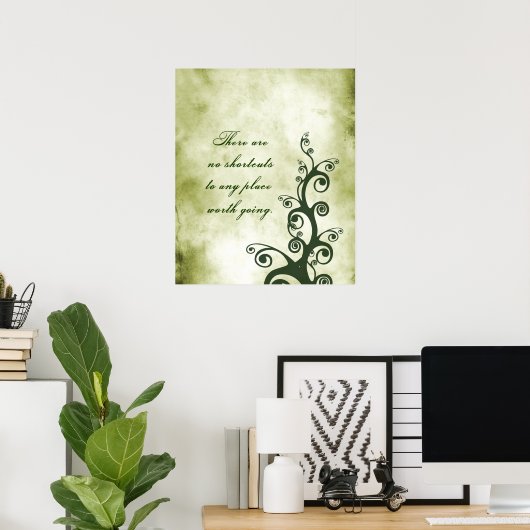 An keinem Ort gibt es Abkürzungen Poster (Heimbüro)