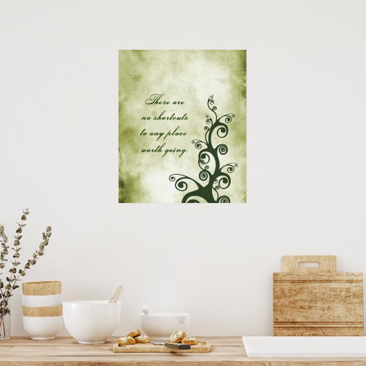 An keinem Ort gibt es Abkürzungen Poster (Küche)