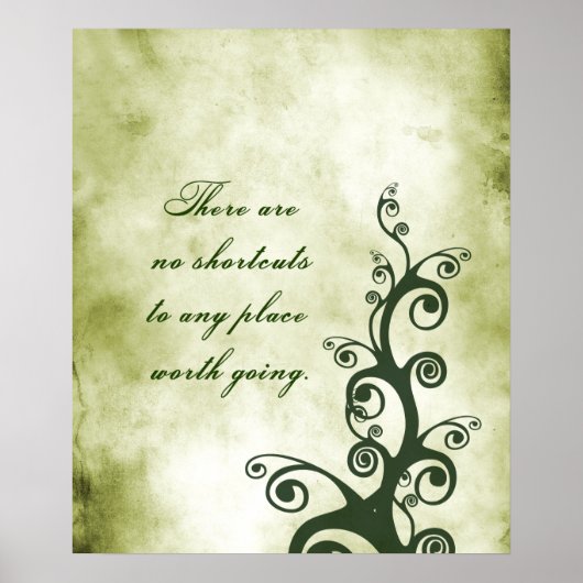 An keinem Ort gibt es Abkürzungen Poster (Vorne)