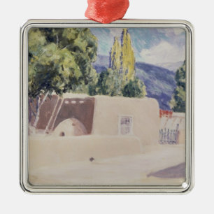 An Land kommen Silbernes Ornament