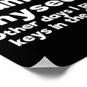 An manchen Tagen habe ich mich selbst erstaunt Poster (Ecke)