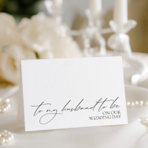 "An mein Ehemann, um an meinem Hochzeitstag zu sei Dankeskarte