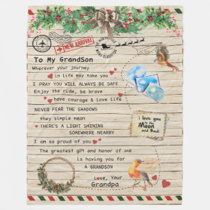 An mein Grandson-Geschenk, Großmutter und Großvate Fleecedecke