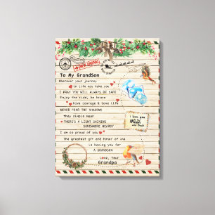 An mein Grandson-Geschenk, Großmutter und Großvate Leinwanddruck