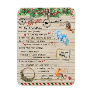 An mein Grandson-Geschenk, Großmutter und Großvate Magnet
