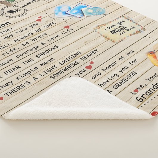 An mein Grandson-Geschenk, Großmutter und Großvate Sherpadecke (3/4)