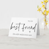 An meine beste Freundin auf ihrem Hochzeitsgeschen Karte (Gelbe Blume)