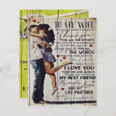 An meine Ehefrau anwesend | Liebe Quotes vorhanden Einladung (Vorne/Hinten)